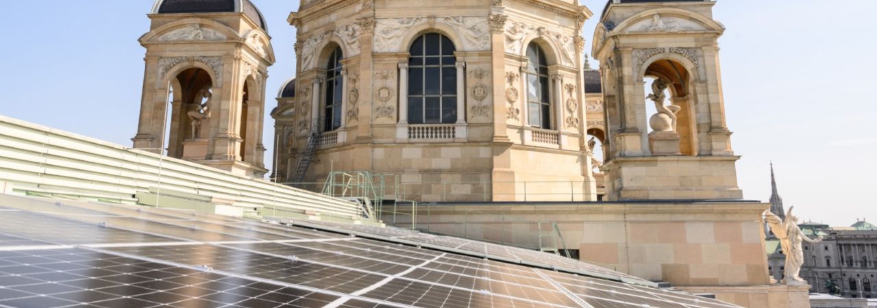 solarni paneli na krovu Prirodnjačkog muzeja u Beču
