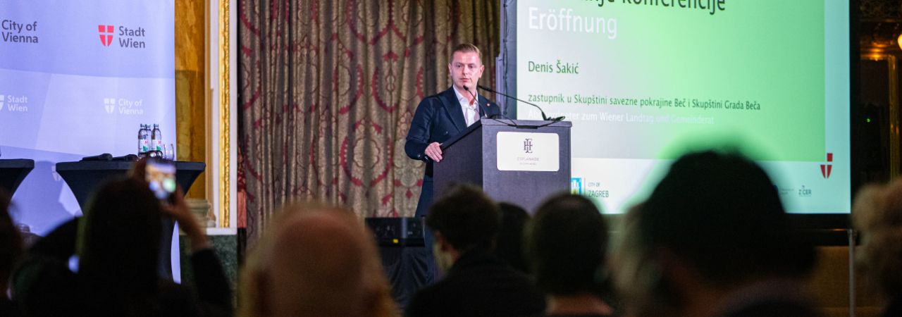Gemeinderat Denis Šakić eröffnet die  Vienna Science Days in Zagreb.