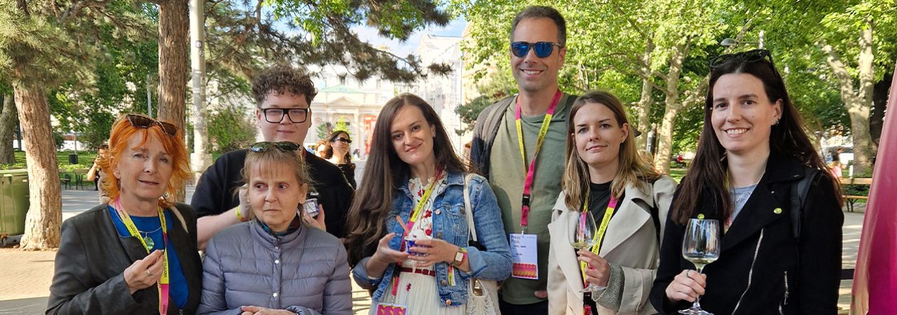 Групова снимка на представителите на медиите на ViennaUP